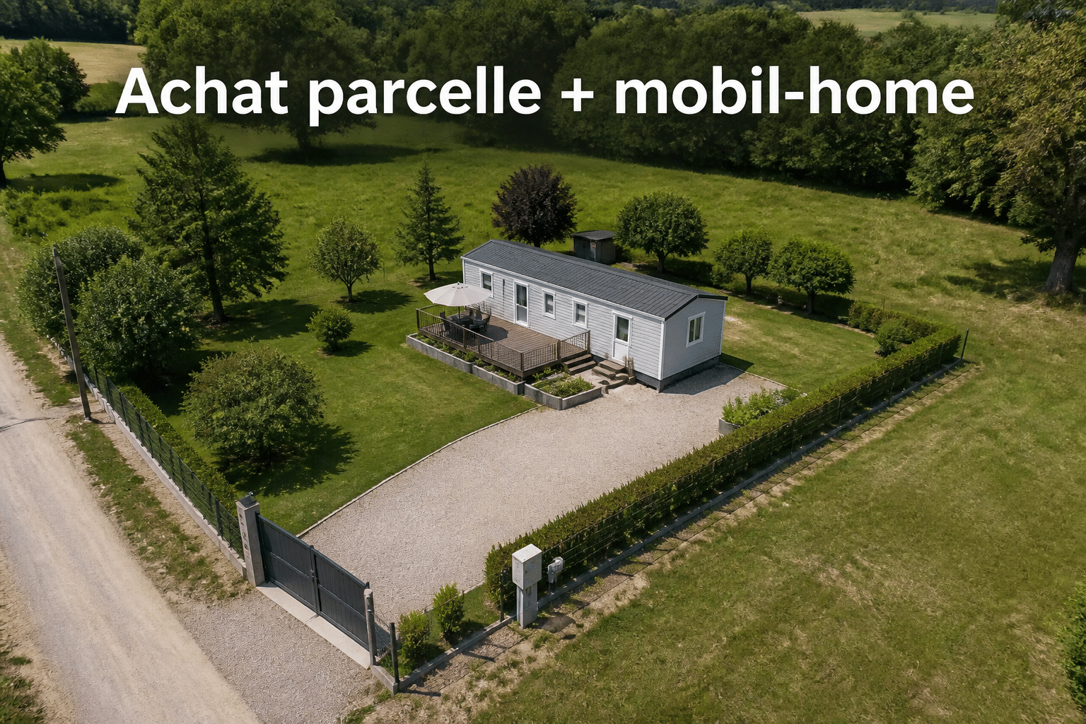 vente parcelle de terrain avec mobil-home