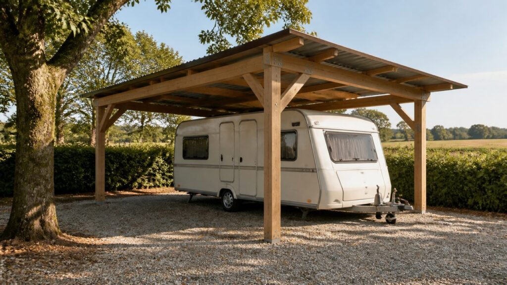 Abri pour caravane : dimensions, hauteur, budget et pièges à éviter