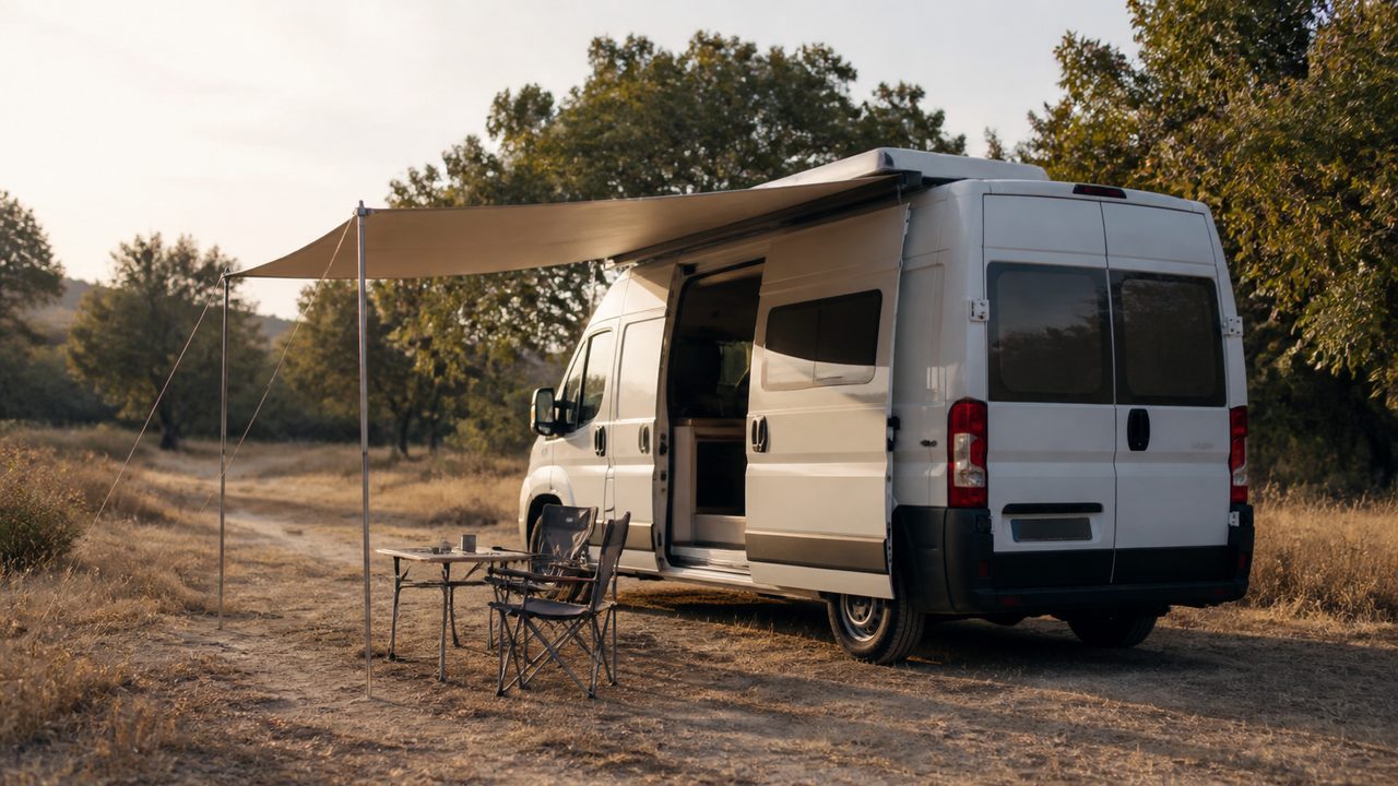 Auvent pour fourgon aménagé : choisir simple, solide et vraiment utile