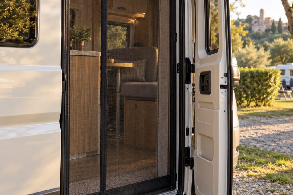 Moustiquaire de porte pour camping-car : mesures, pose et réparation